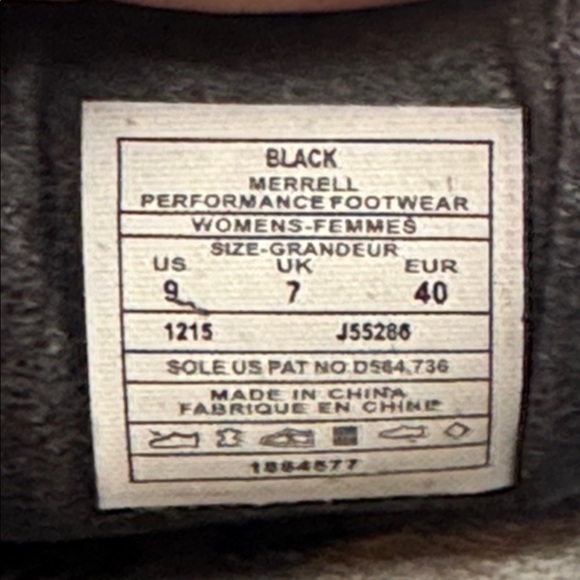 Merrell Black Leather Slip On Sandals Size 9 - Picture 7 of 7